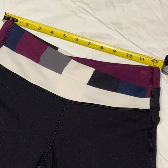 Lululemon Astro Pant Regular Black Plum Stripe Yoga Gym Flare Leggings 31" Sz 4 - Picture 10 of 11